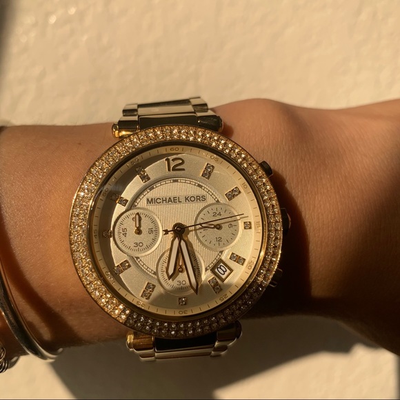 Michael Kors Parker Chronograph Gold Watch Mk5354 - Picture 4 of 11